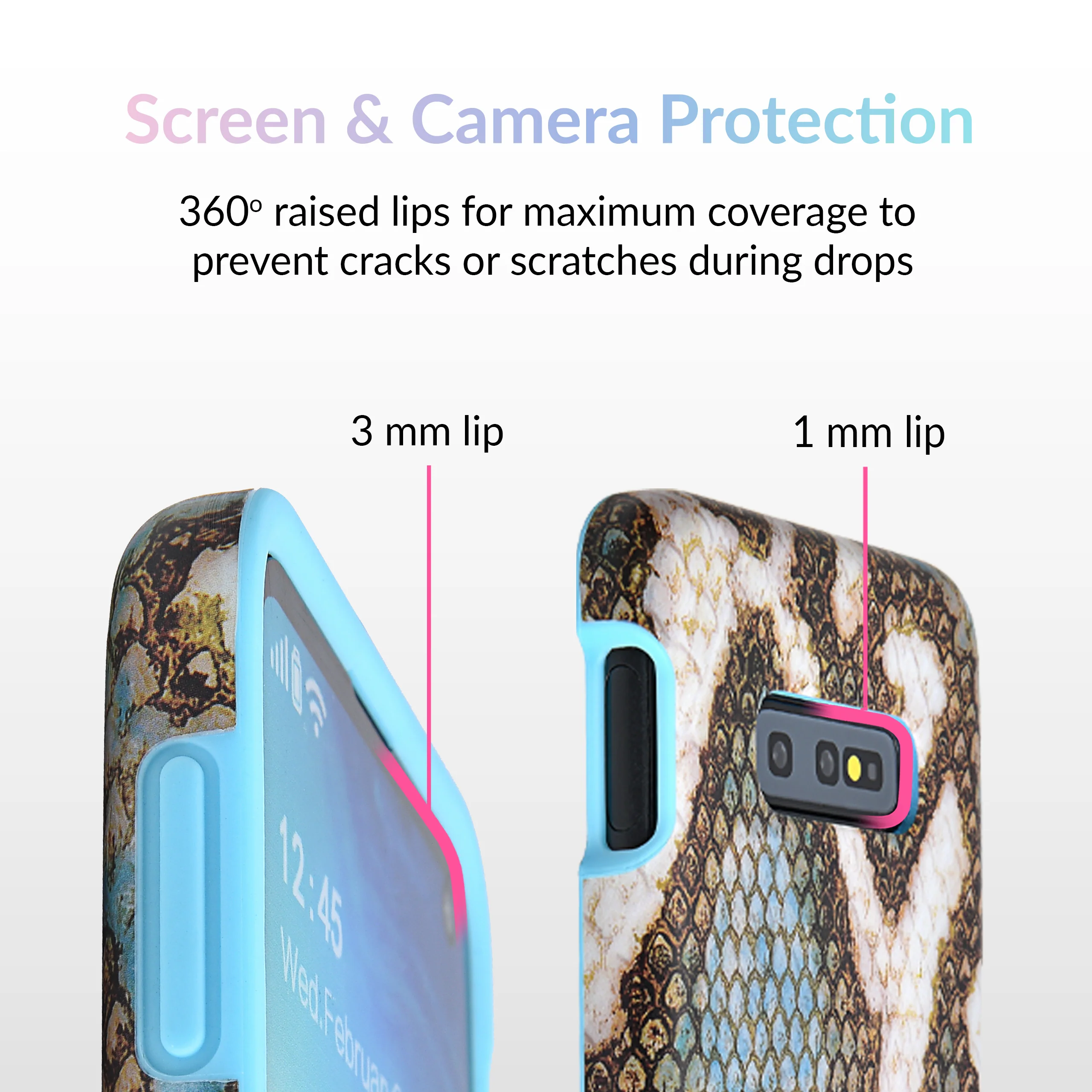 Blue Snakeskin Samsung Galaxy Case - Image 37