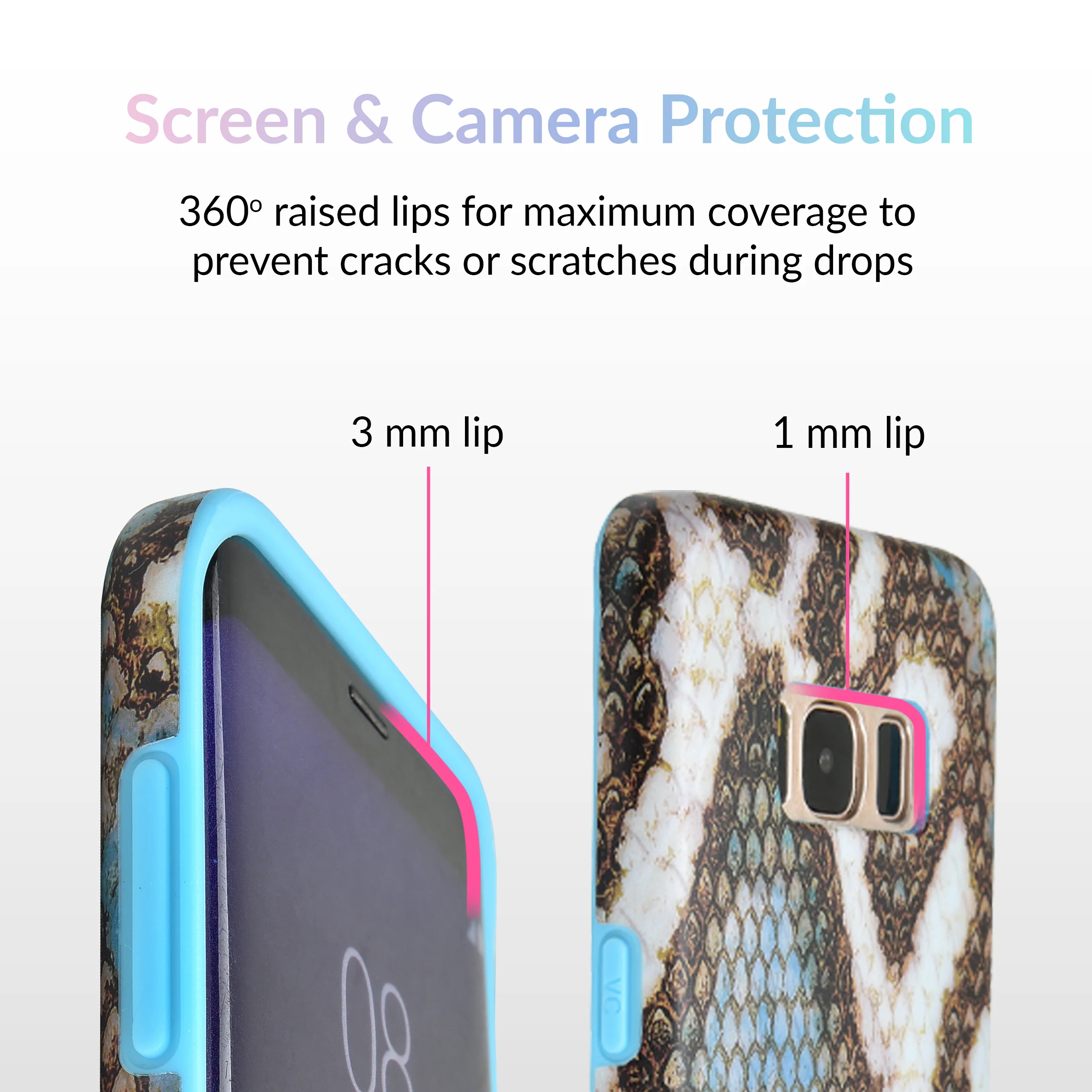 Blue Snakeskin Samsung Galaxy Case - Image 6