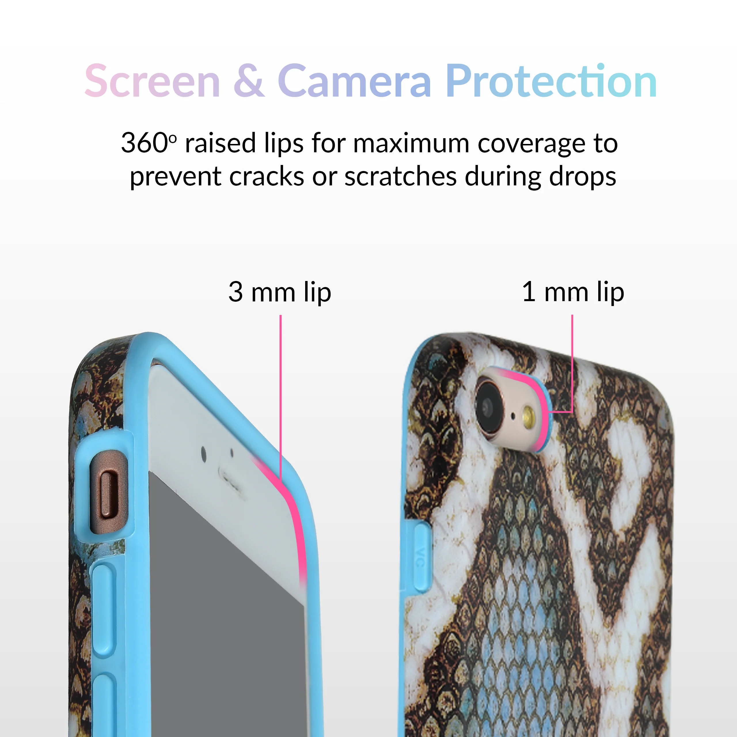 Blue Snakeskin iPhone Case - Image 10