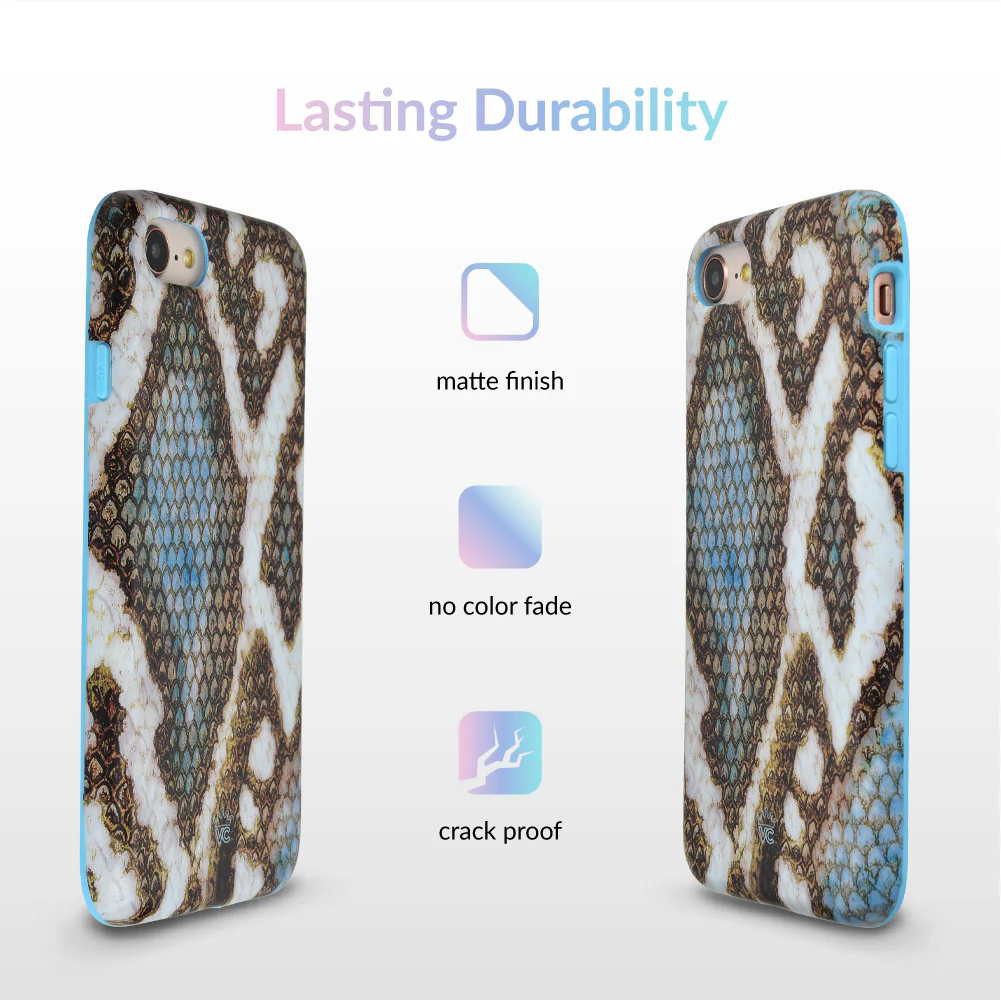 Blue Snakeskin iPhone Case - Image 12