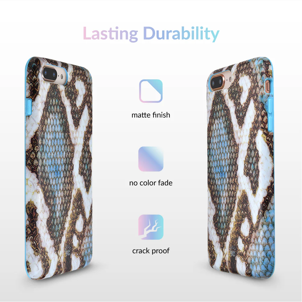 Blue Snakeskin iPhone Case - Image 19