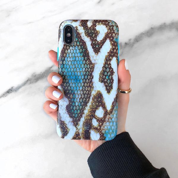 Blue Snakeskin iPhone Case - Image 44