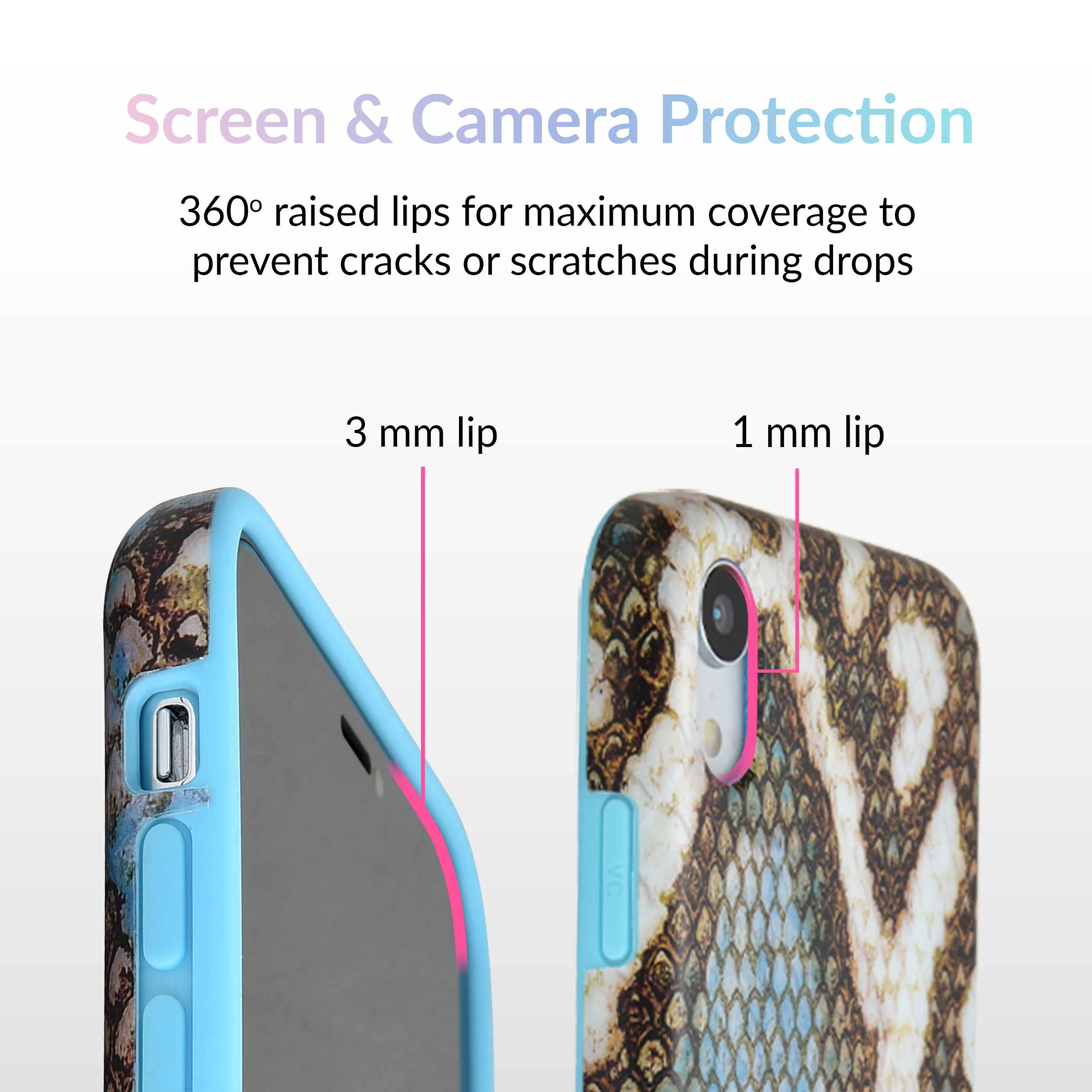 Blue Snakeskin iPhone Case - Image 45