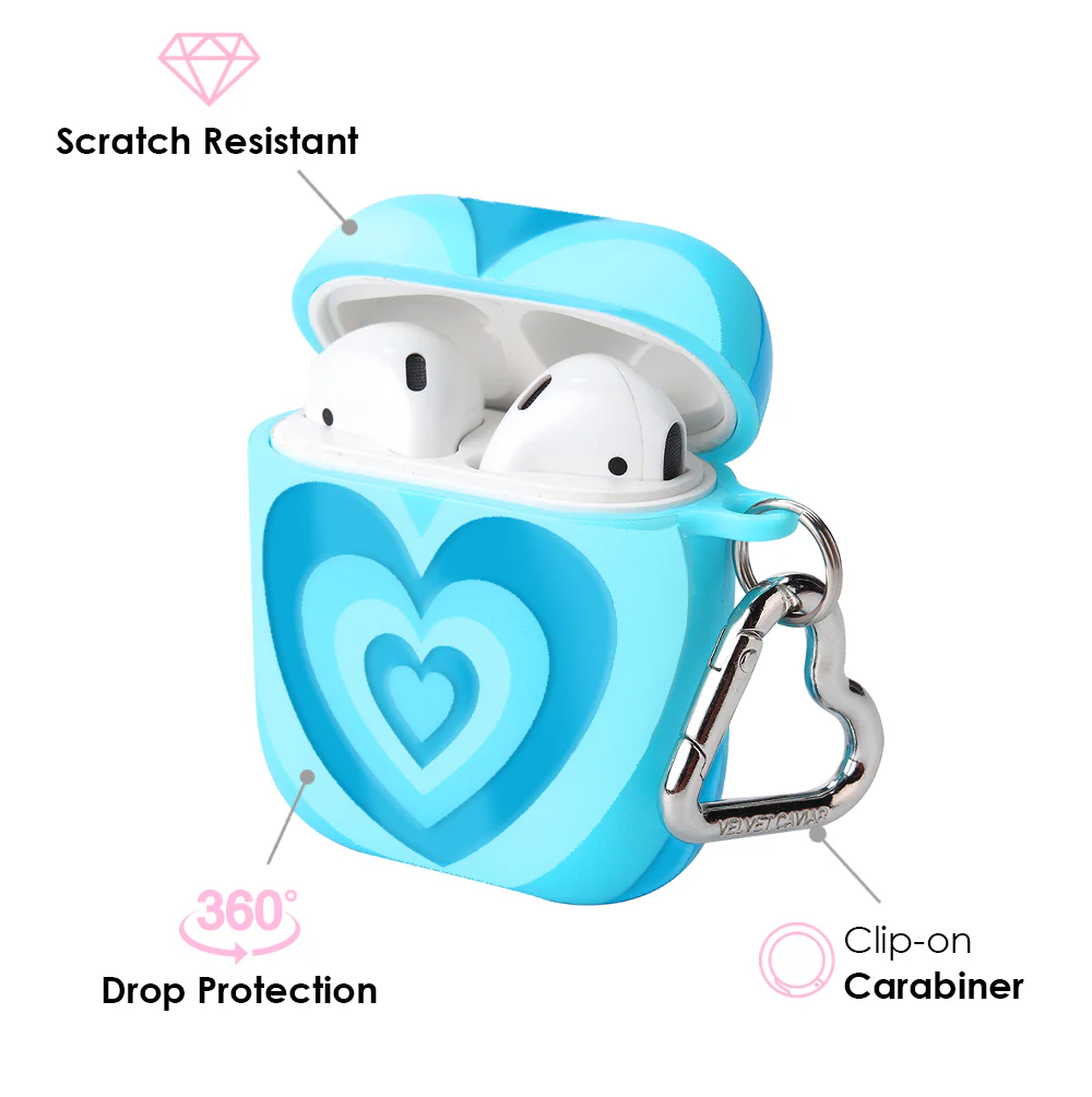 Blue Sweethearts AirPod Case - Image 3