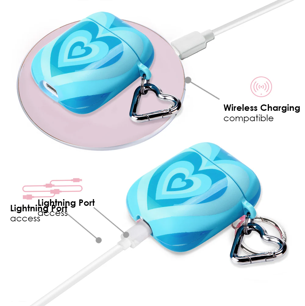 Blue Sweethearts AirPod Case - Image 4