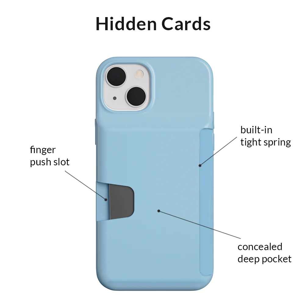 Light Blue iPhone Wallet Case - Image 100