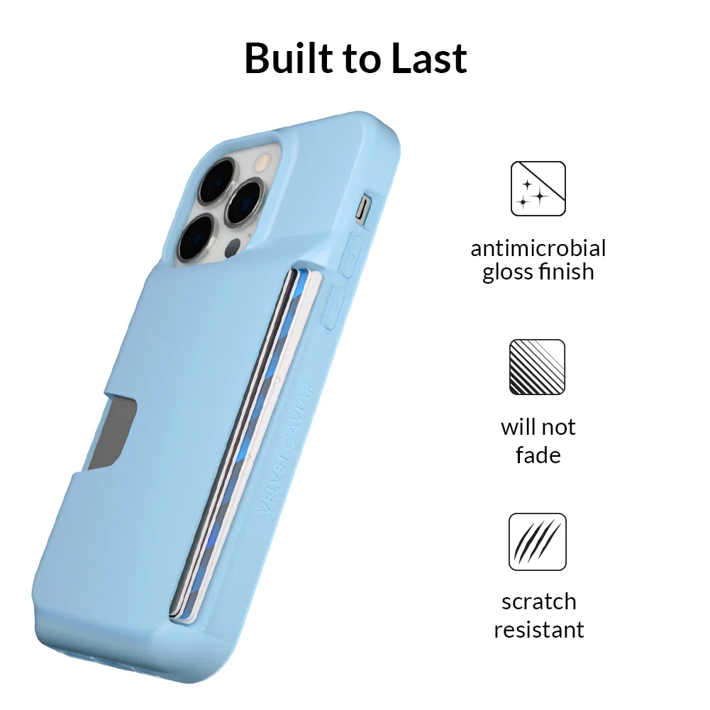 Light Blue iPhone Wallet Case - Image 128