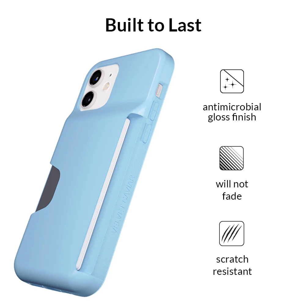 Light Blue iPhone Wallet Case - Image 80