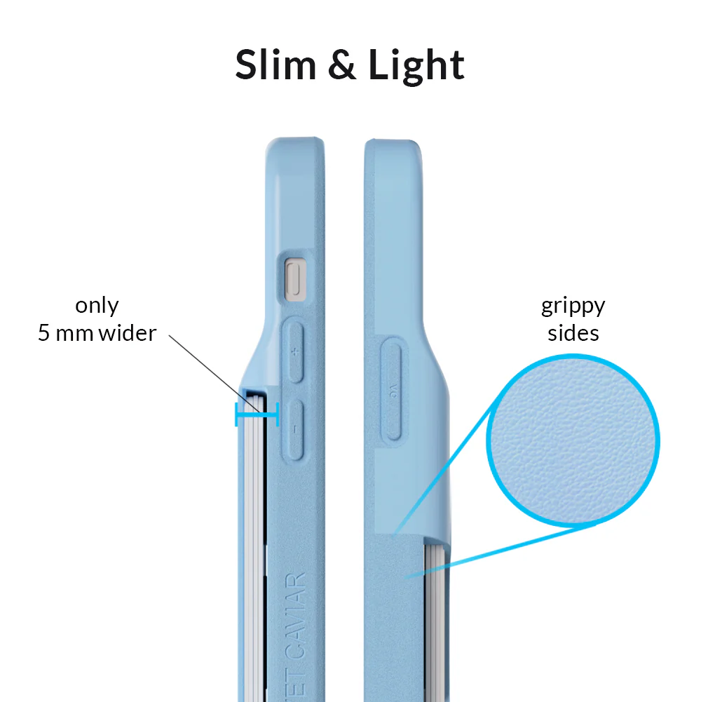 Light Blue iPhone Wallet Case - Image 93