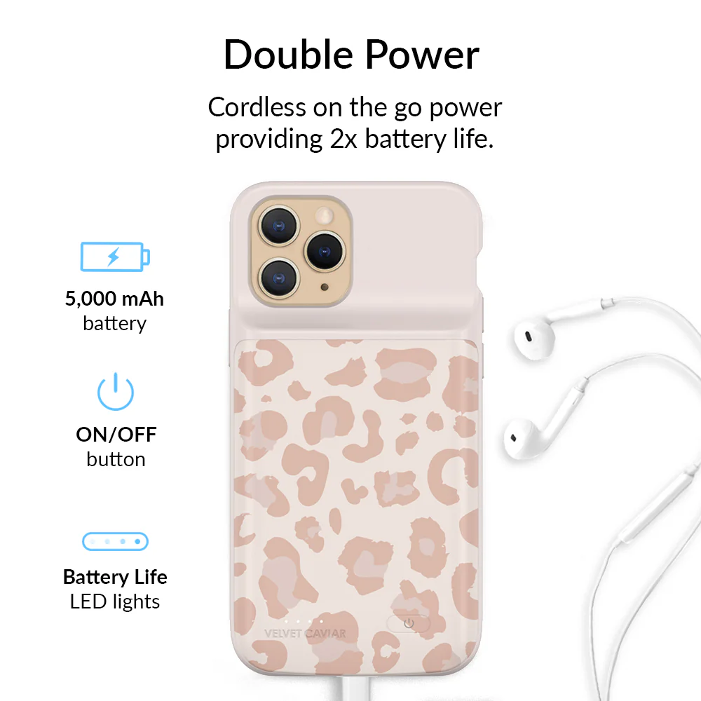 Blush Leopard iPhone Charging Case - Image 14