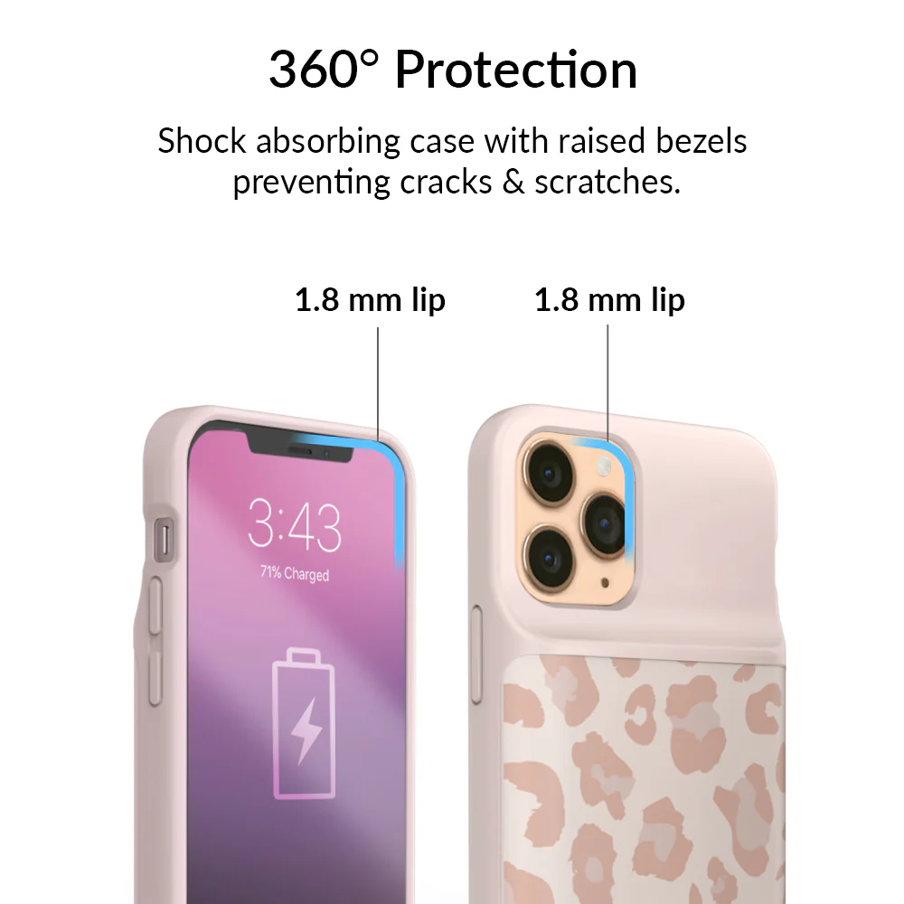 Blush Leopard iPhone Charging Case - Image 16