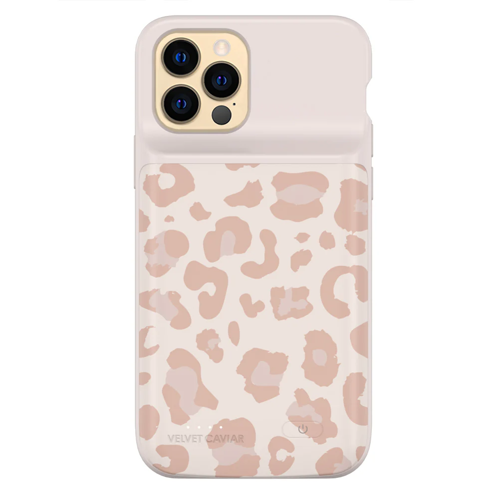 Blush Leopard iPhone Charging Case - Image 25