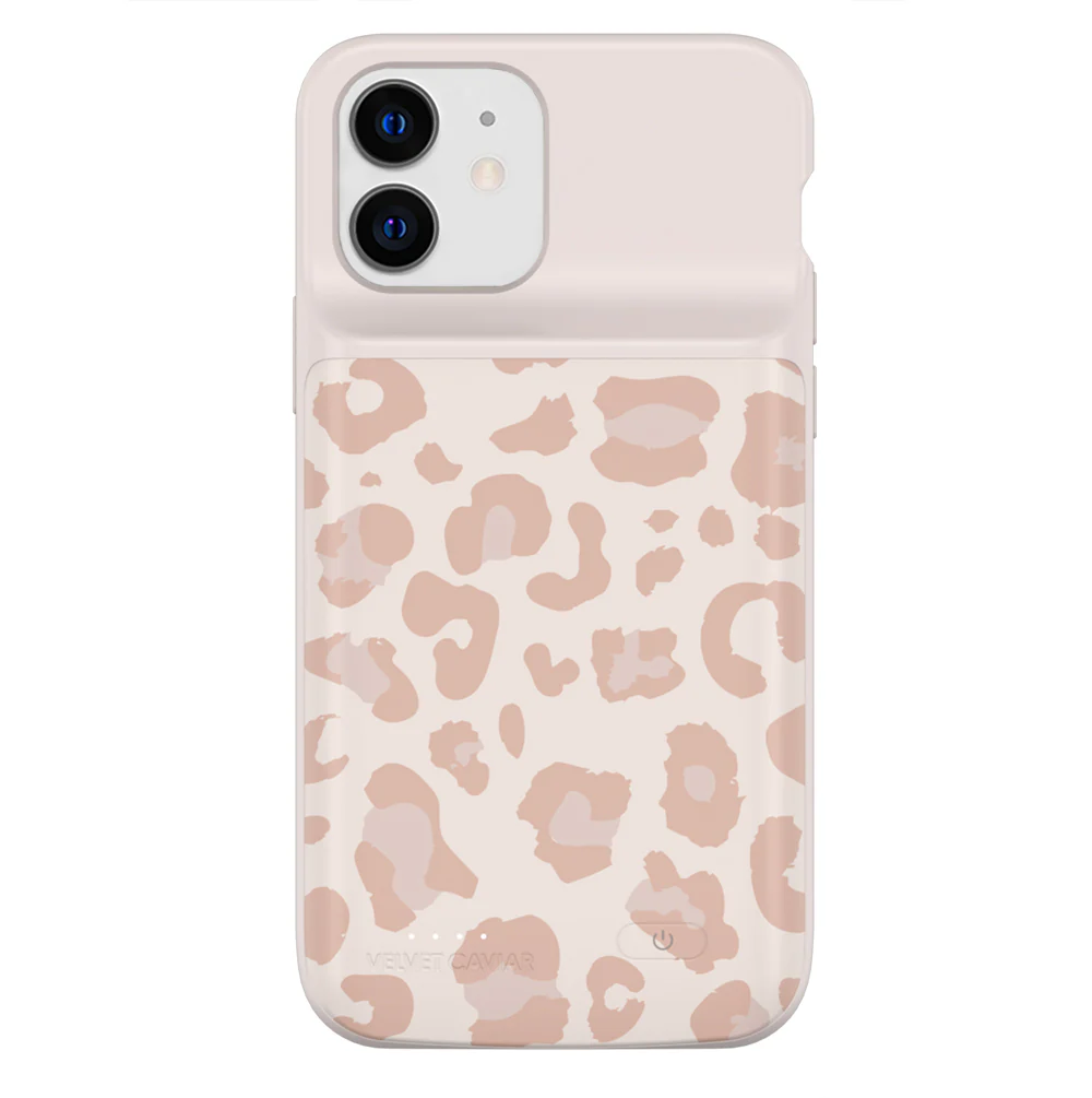 Blush Leopard iPhone Charging Case - Image 37