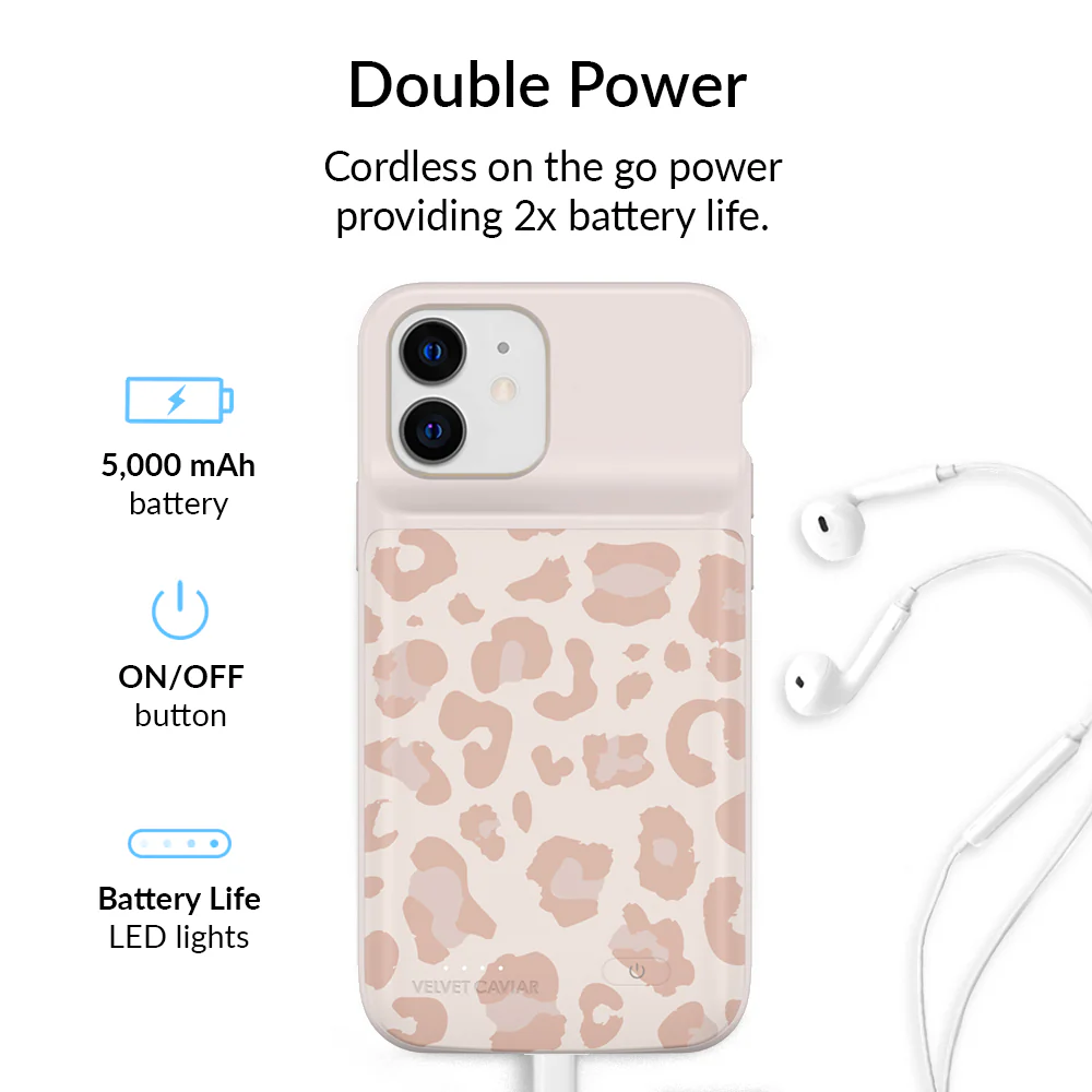 Blush Leopard iPhone Charging Case - Image 38