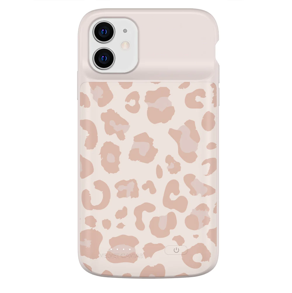 Blush Leopard iPhone Charging Case - Image 43