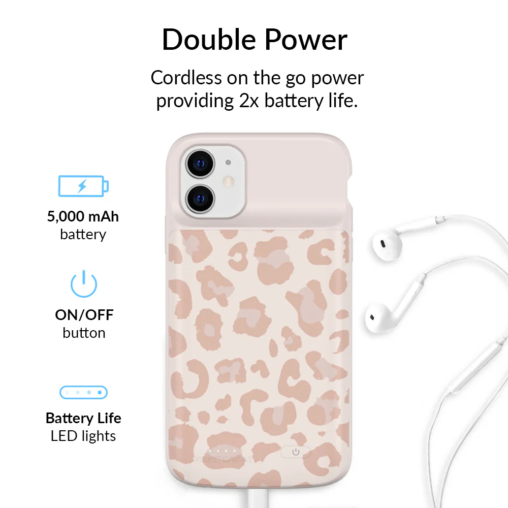 Blush Leopard iPhone Charging Case - Image 44