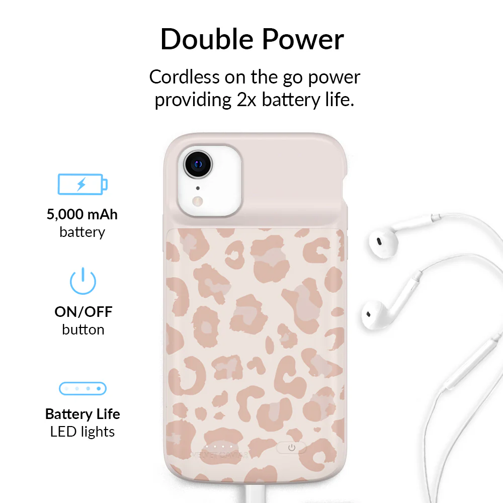 Blush Leopard iPhone Charging Case - Image 50