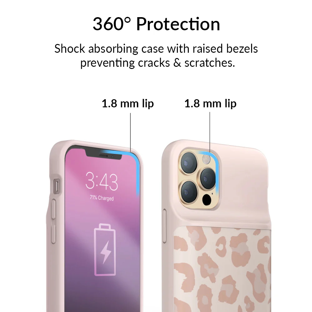 Blush Leopard iPhone Charging Case - Image 58