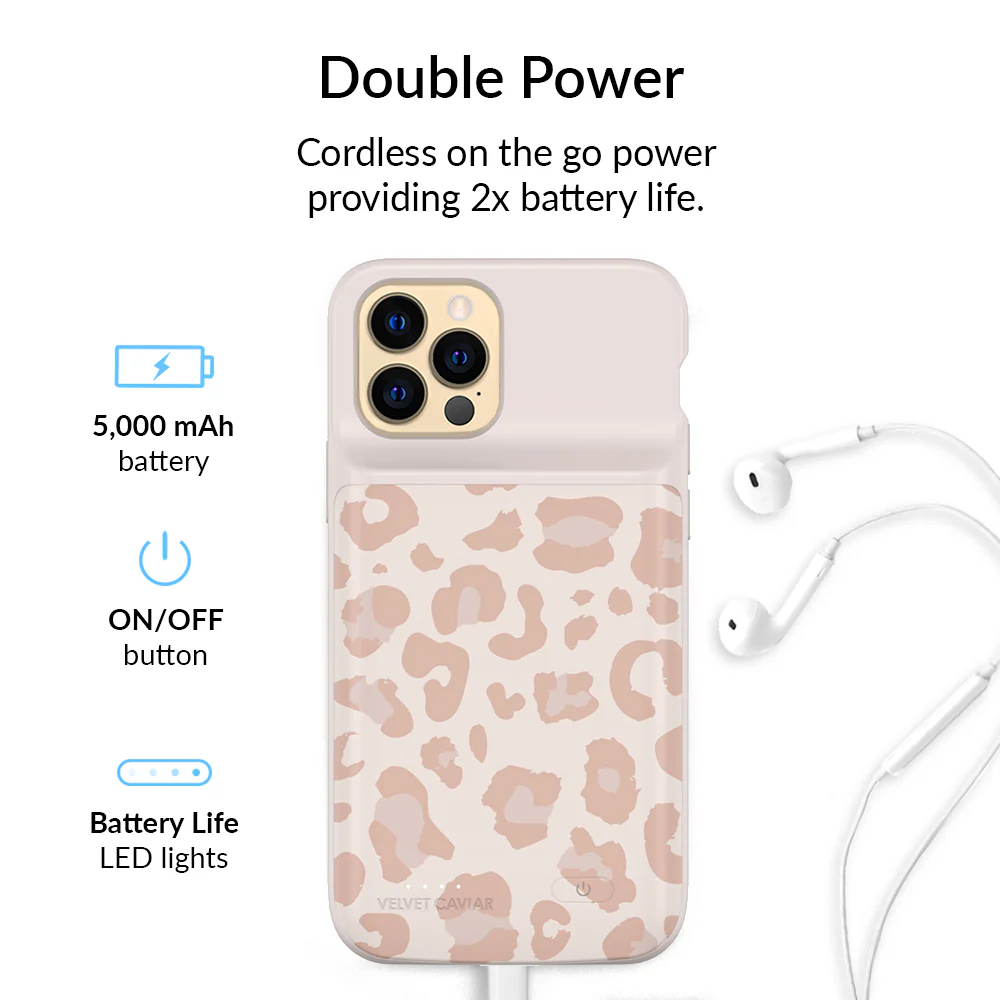 Blush Leopard iPhone Charging Case - Image 62