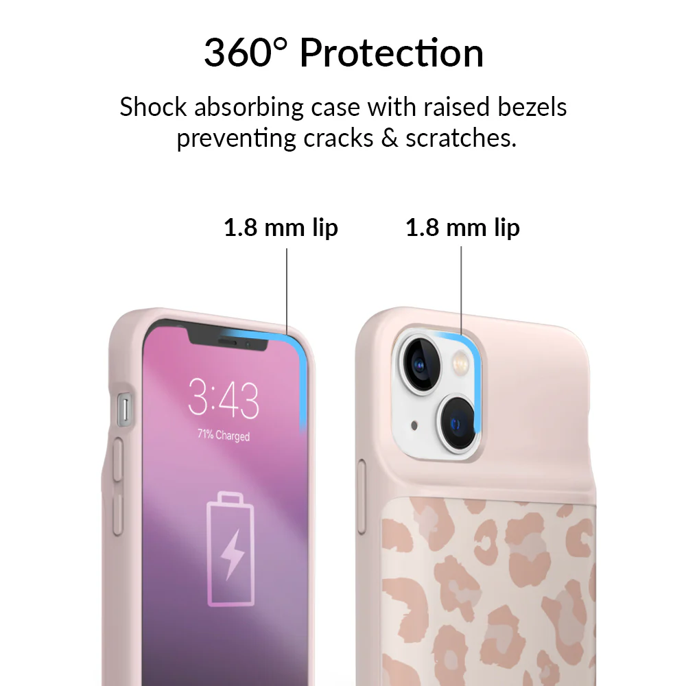 Blush Leopard iPhone Charging Case - Image 70