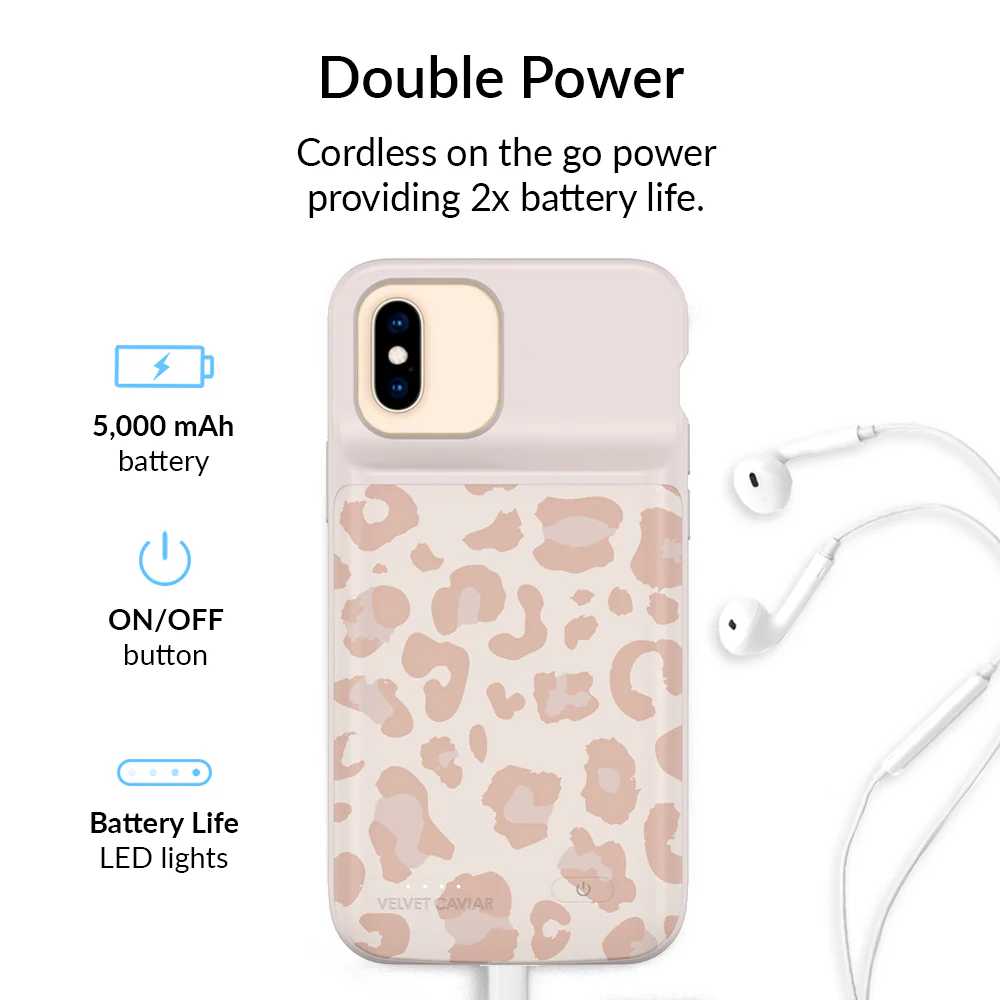 Blush Leopard iPhone Charging Case - Image 8