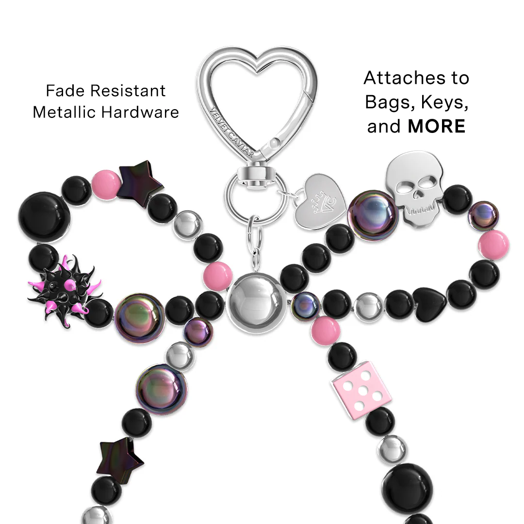 Gothic Bow Bag Charm - Image 3