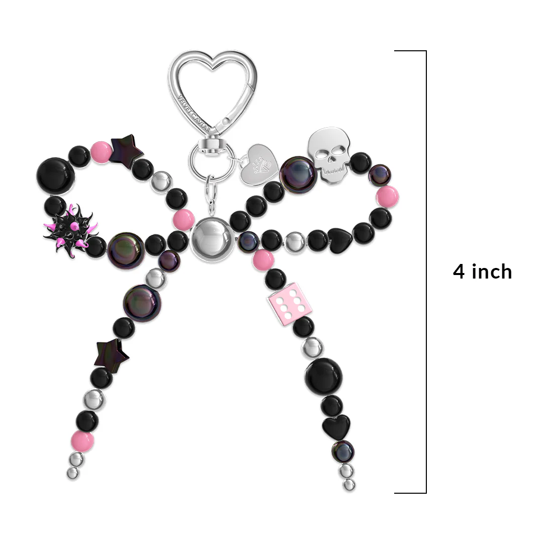 Gothic Bow Bag Charm - Image 4