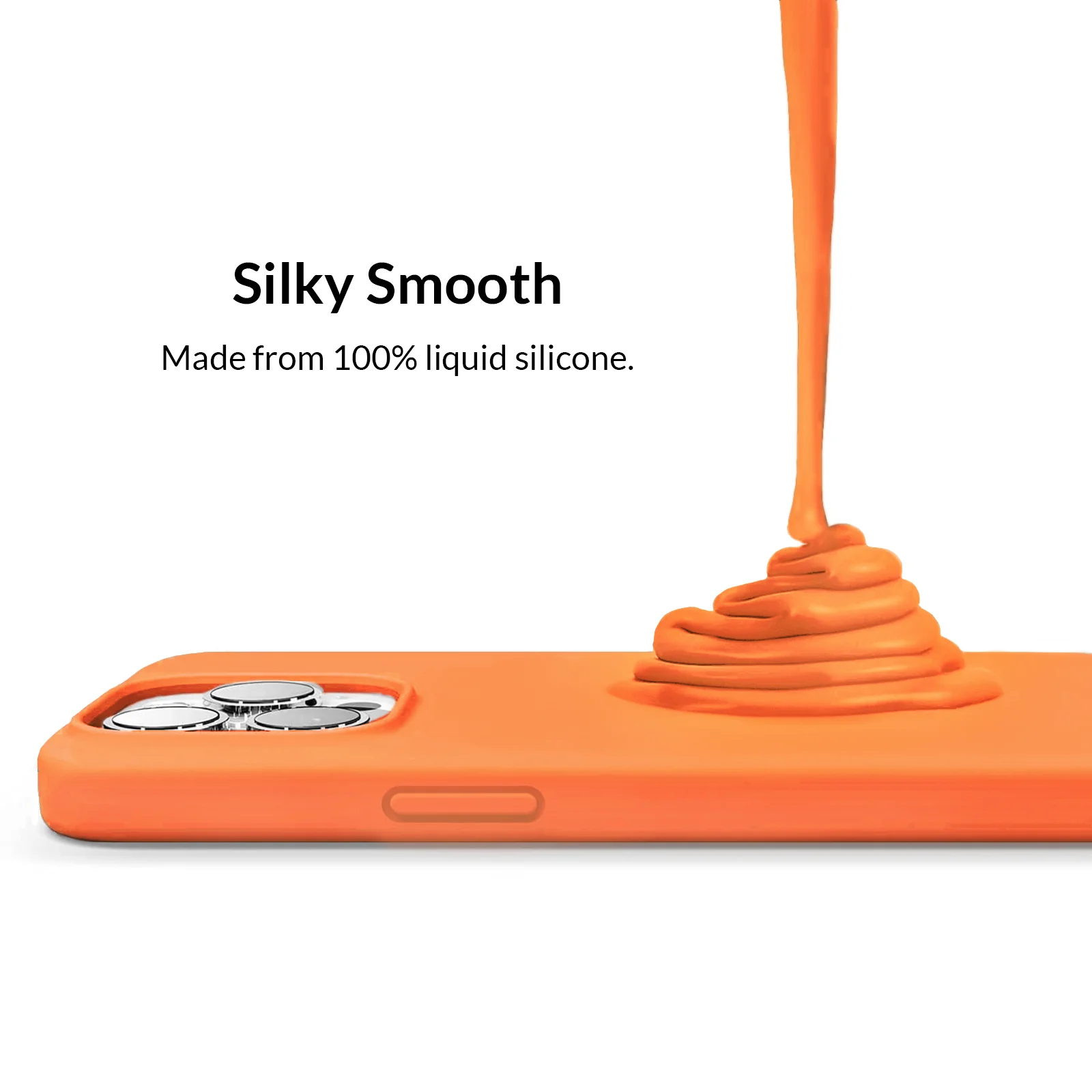 Bright Orange Silicone iPhone Case - Image 64