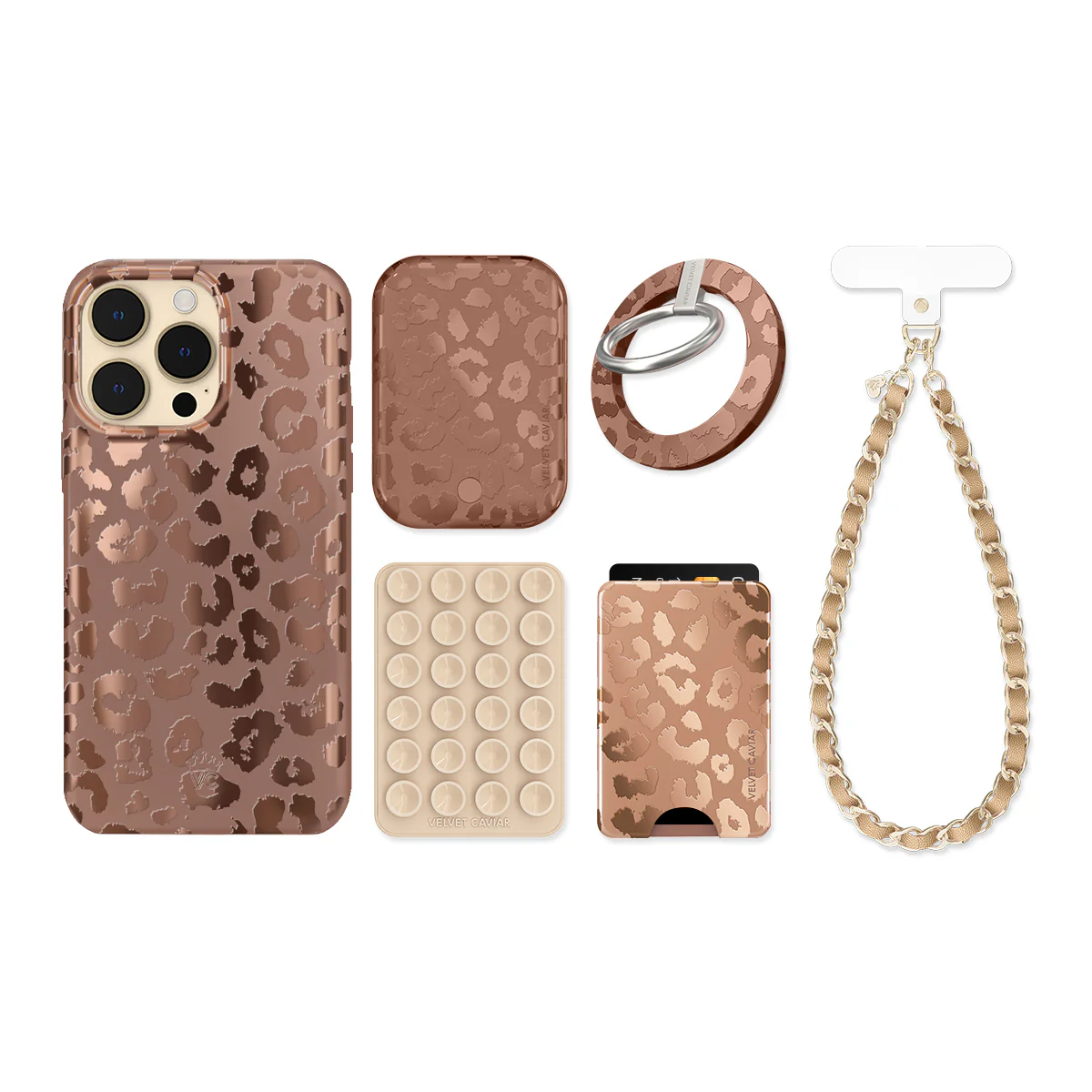 Bronze Chrome Leopard iPhone Bundle Set - Image 10
