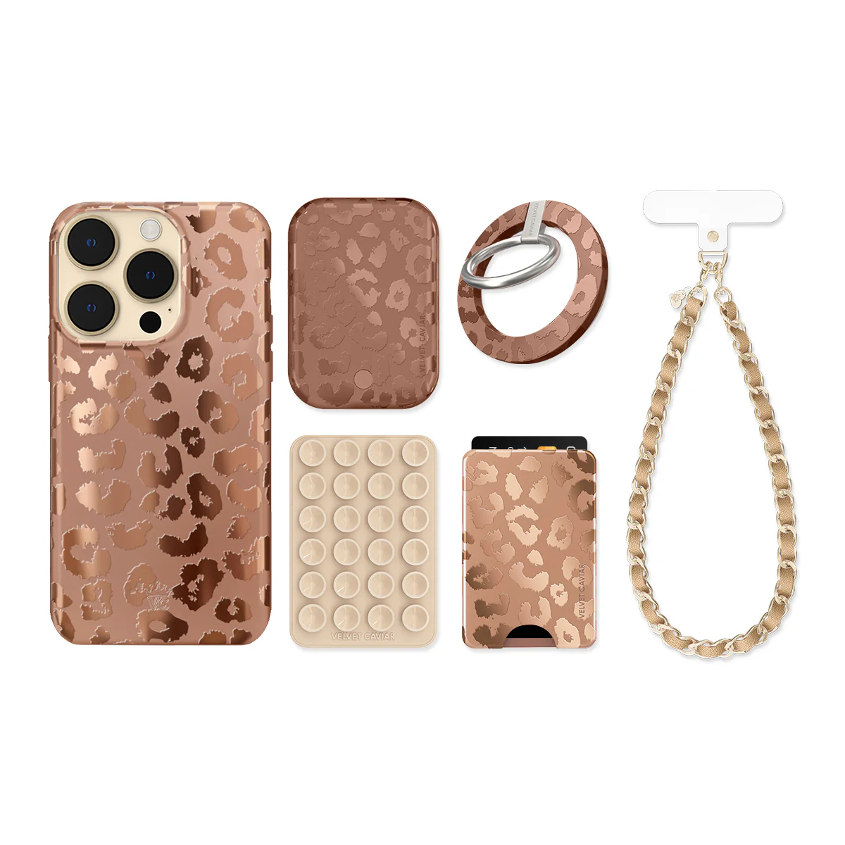 Bronze Chrome Leopard iPhone Bundle Set - Image 11