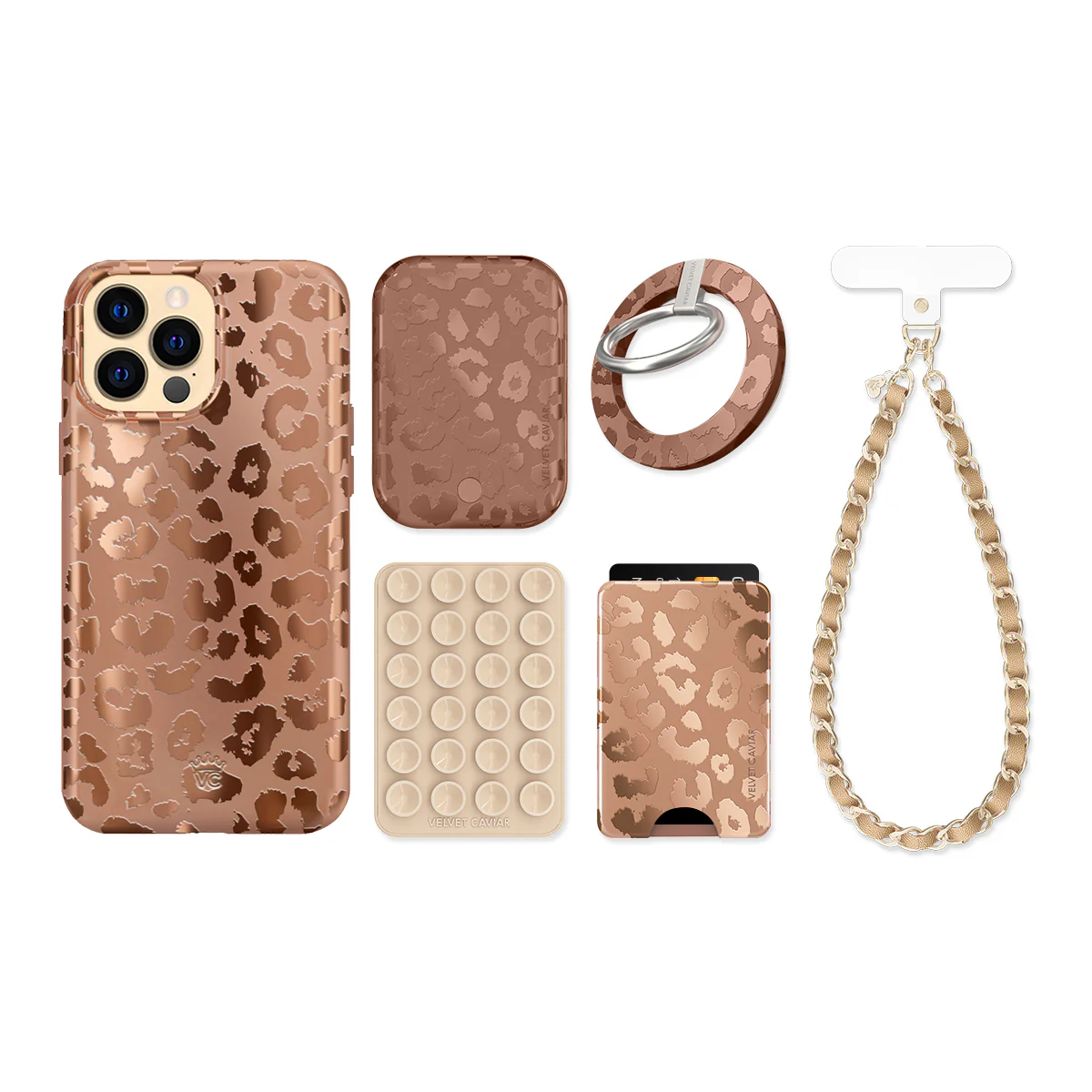 Bronze Chrome Leopard iPhone Bundle Set - Image 18
