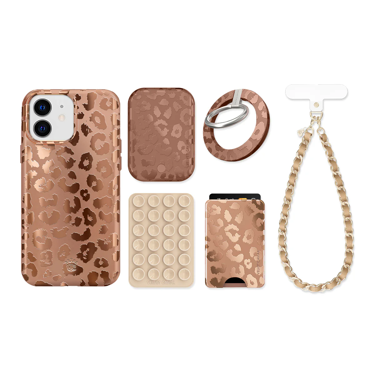 Bronze Chrome Leopard iPhone Bundle Set - Image 20