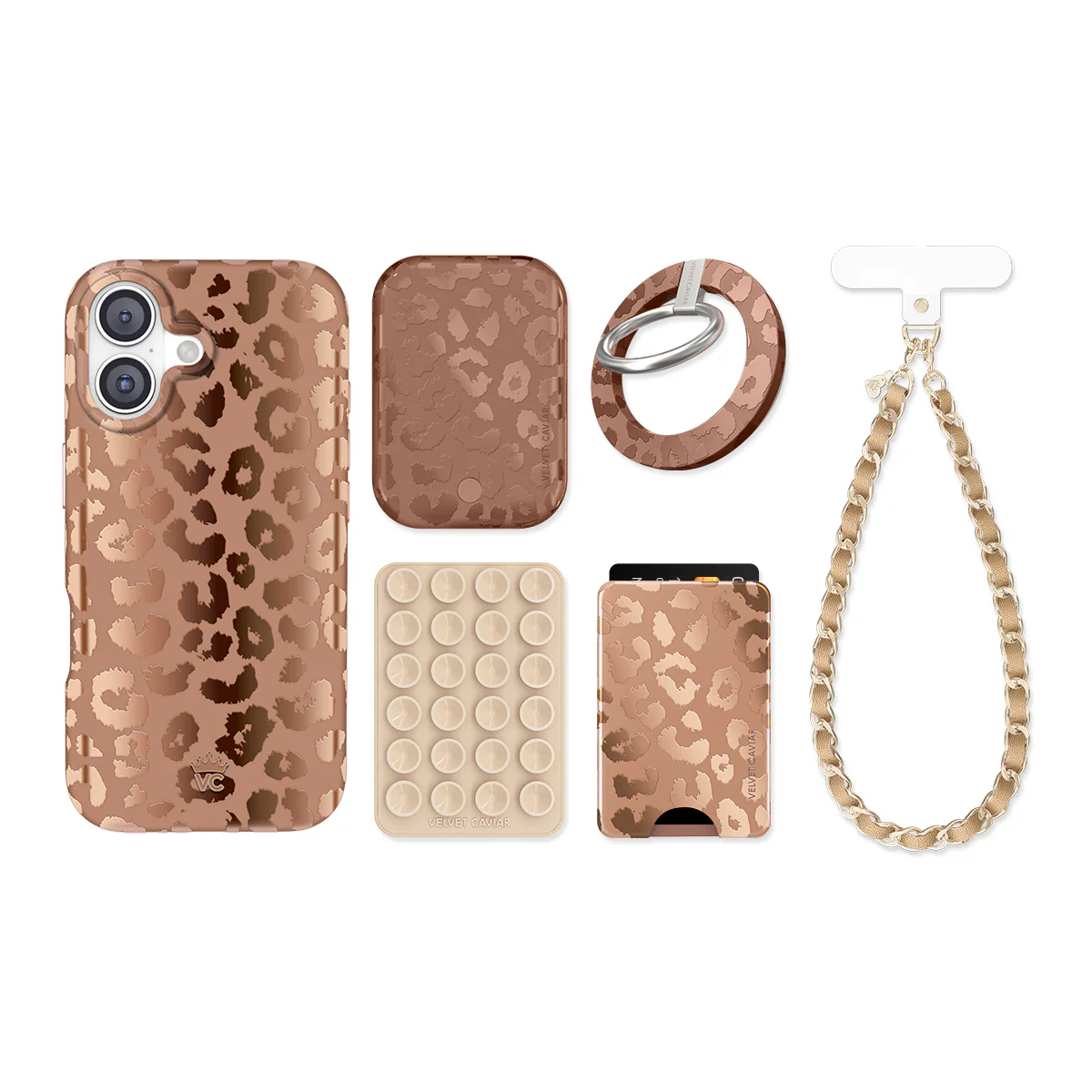 Bronze Chrome Leopard iPhone Bundle Set - Image 21