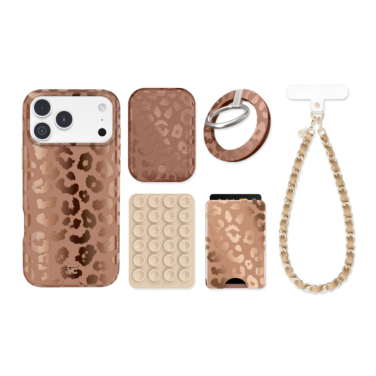 Bronze Chrome Leopard iPhone Bundle Set - Image 23