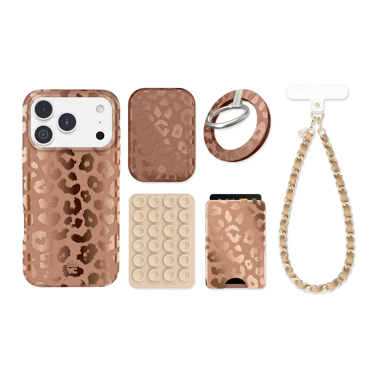Bronze Chrome Leopard iPhone Bundle Set - Image 24