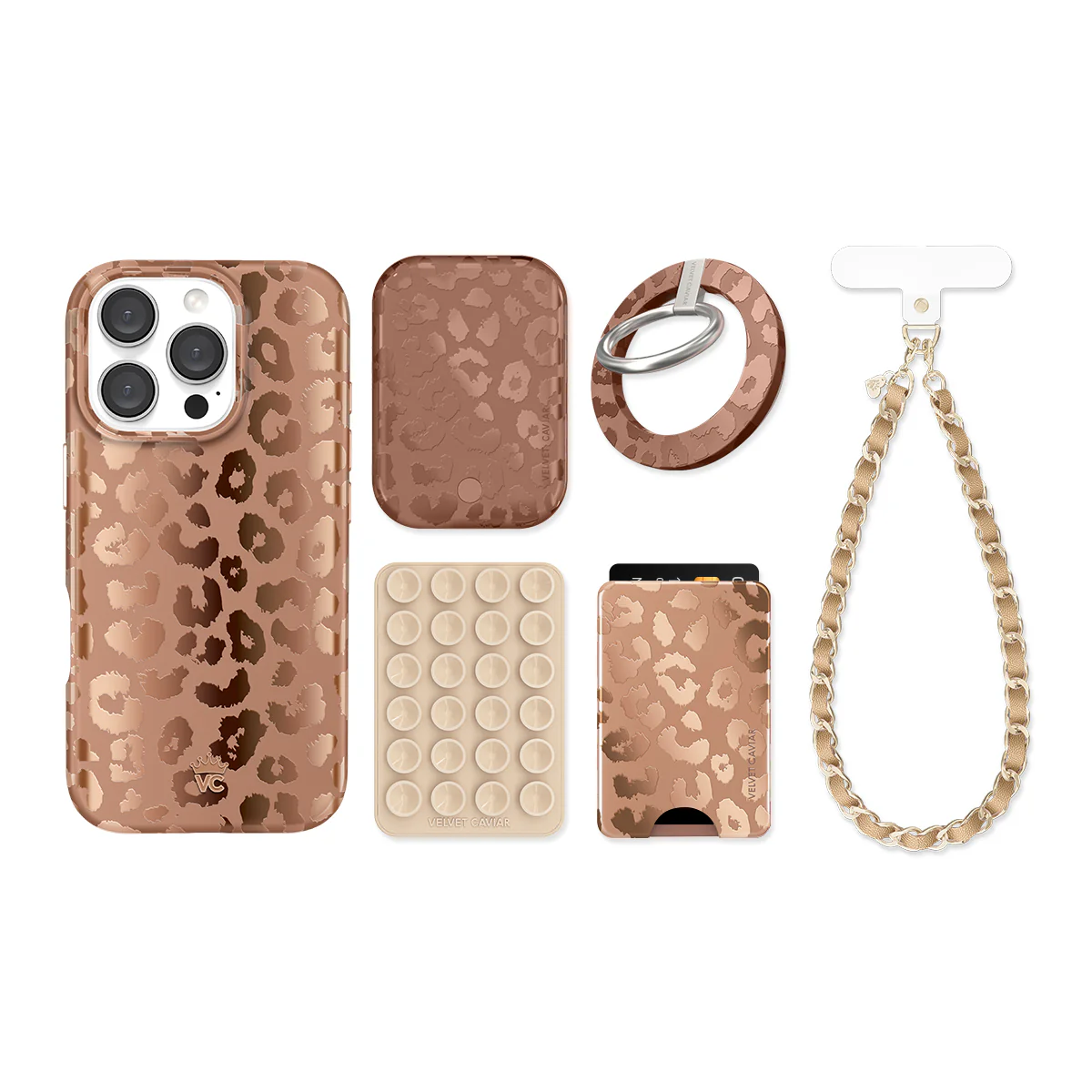 Bronze Chrome Leopard iPhone Bundle Set - Image 3