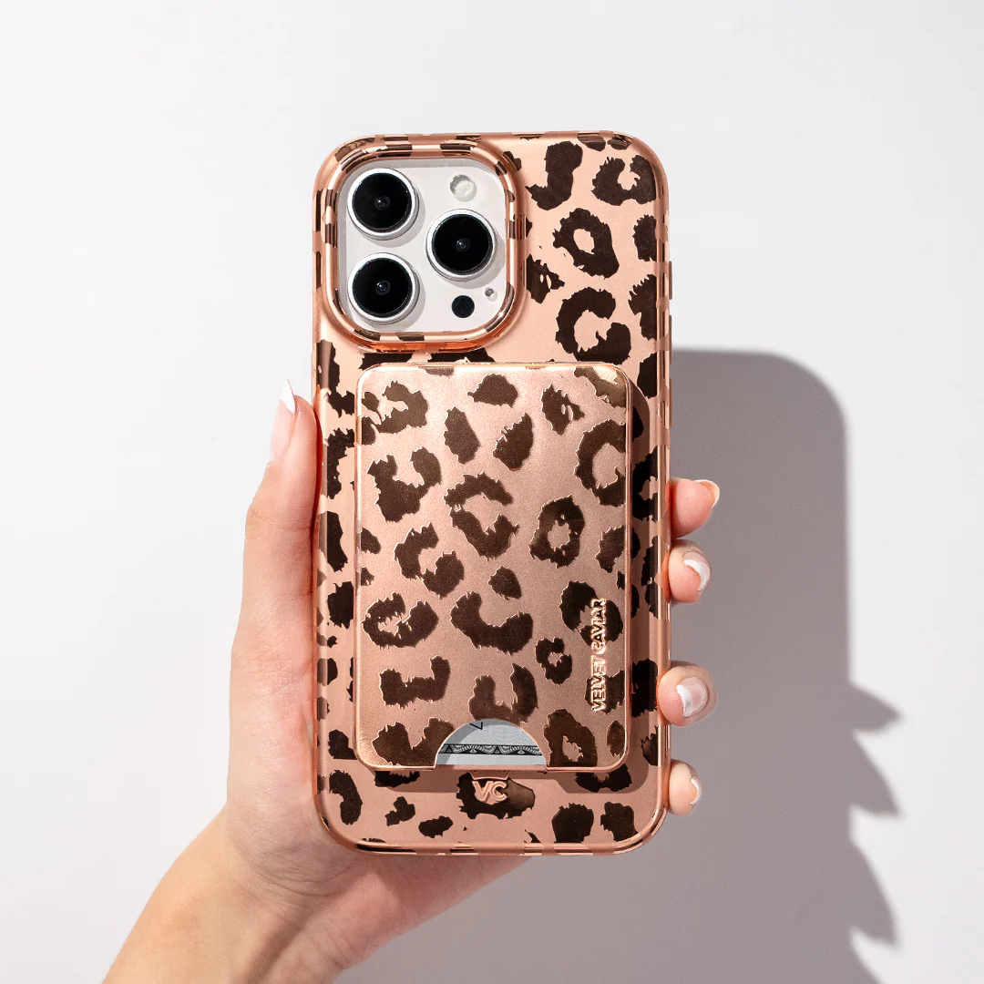 Bronze Chrome Leopard MagSafe Wallet - Image 2