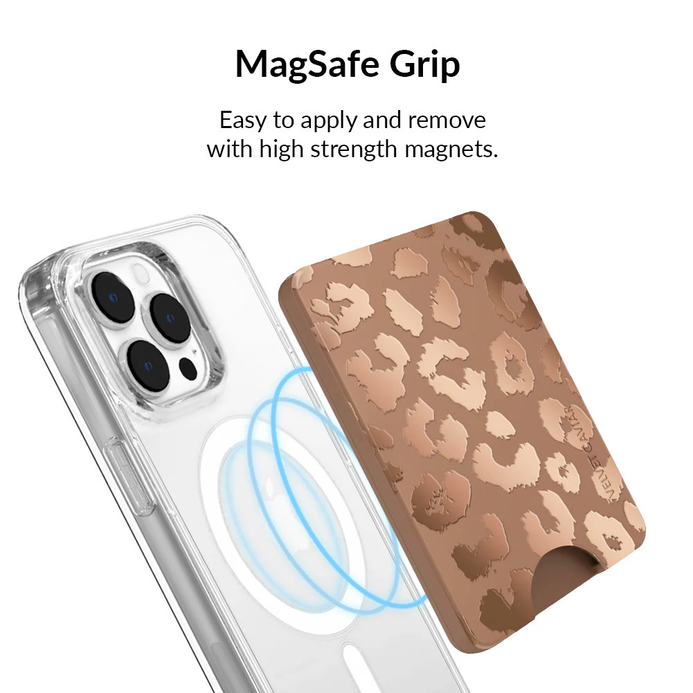 Bronze Chrome Leopard MagSafe Wallet - Image 4