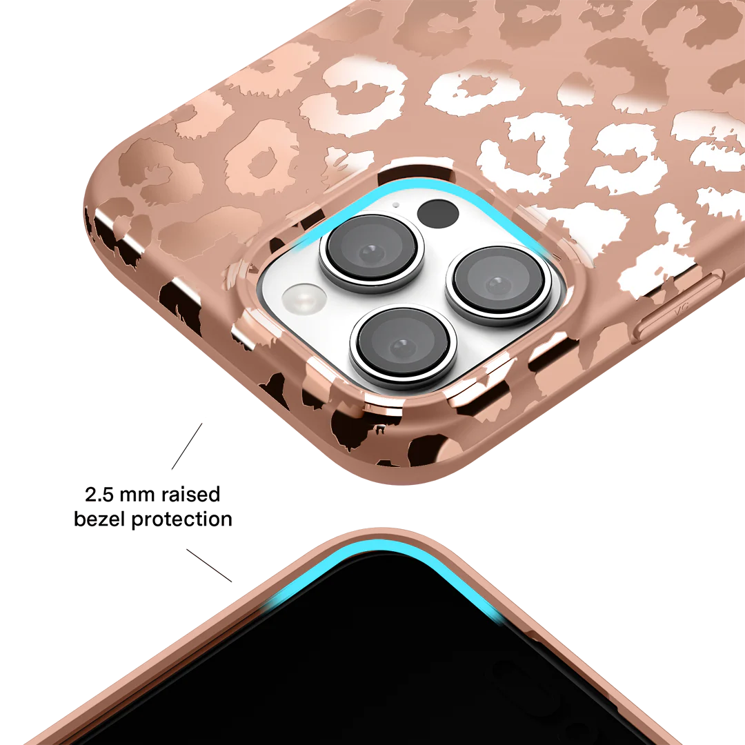 Bronze Chrome Leopard iPhone Case - Image 103