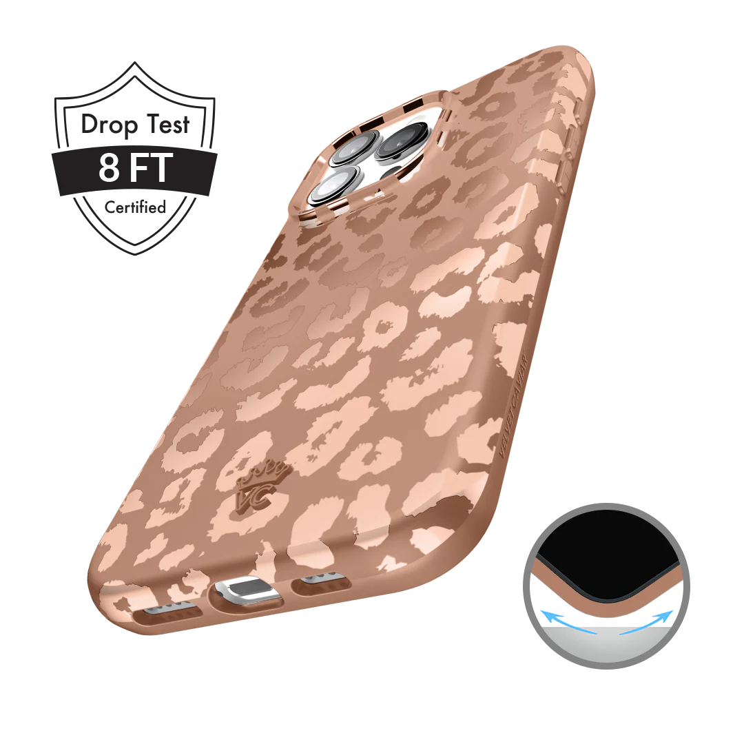 Bronze Chrome Leopard iPhone Case - Image 105
