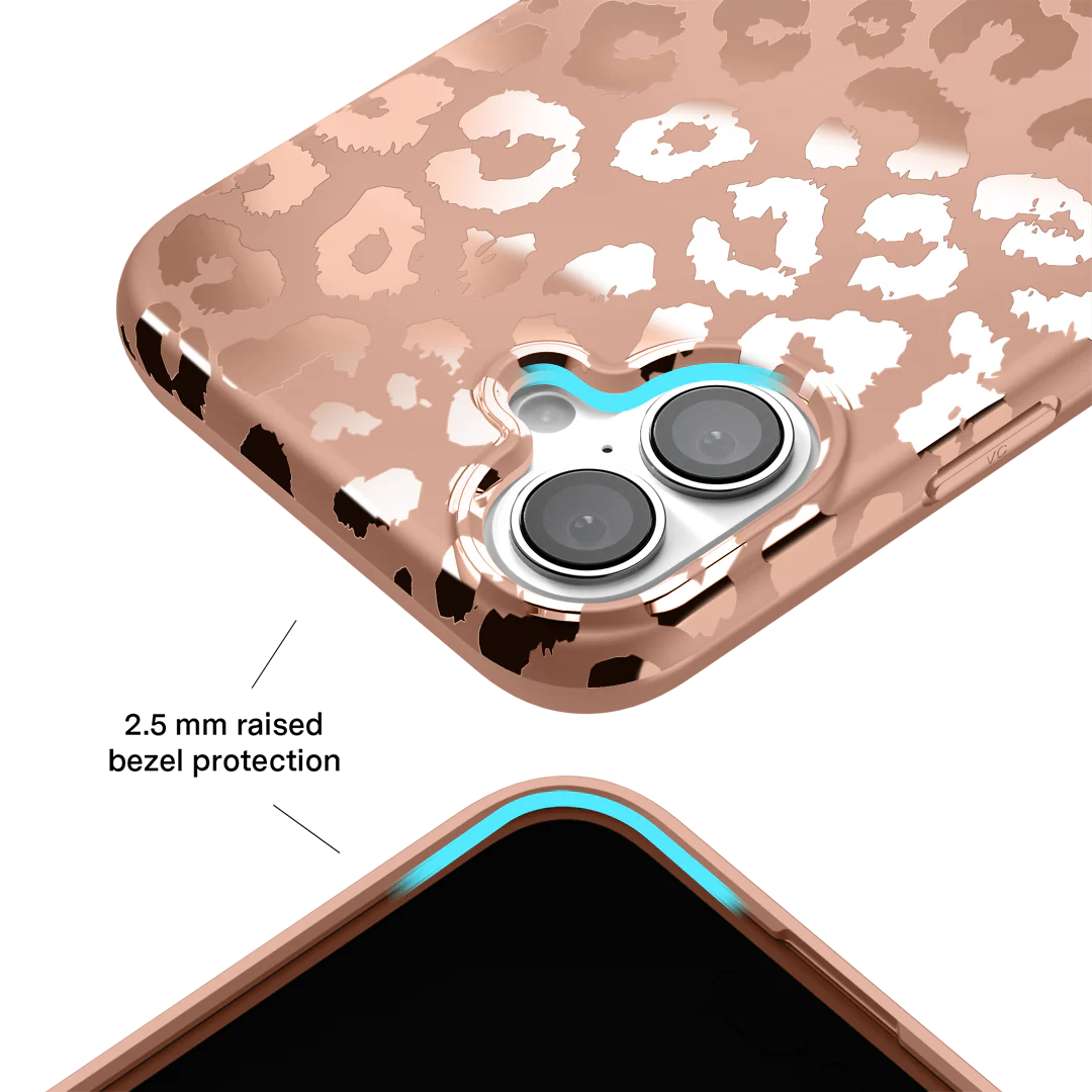 Bronze Chrome Leopard iPhone Case - Image 108