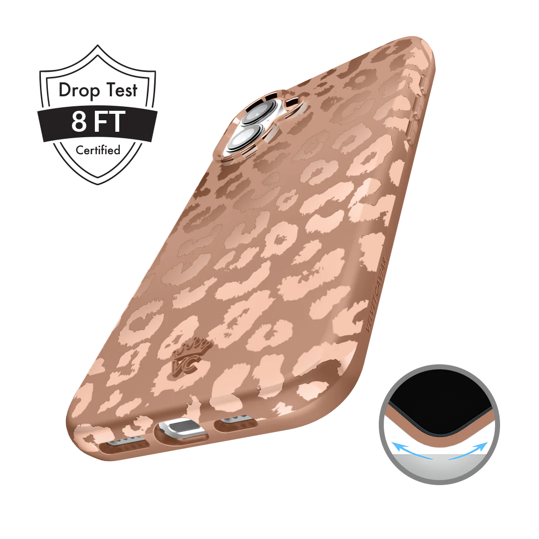 Bronze Chrome Leopard iPhone Case - Image 115