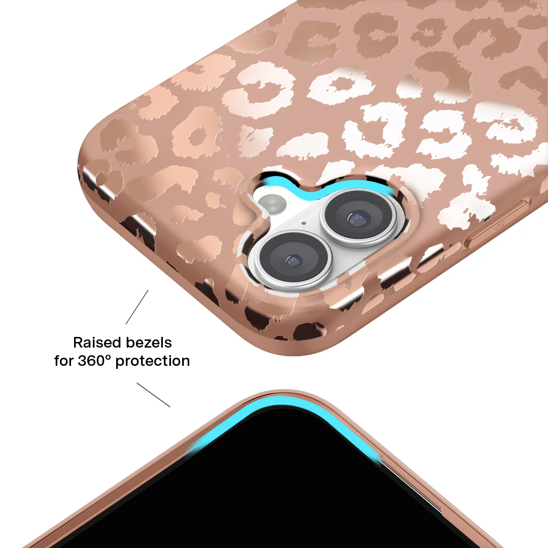 Bronze Chrome Leopard iPhone Case - Image 124