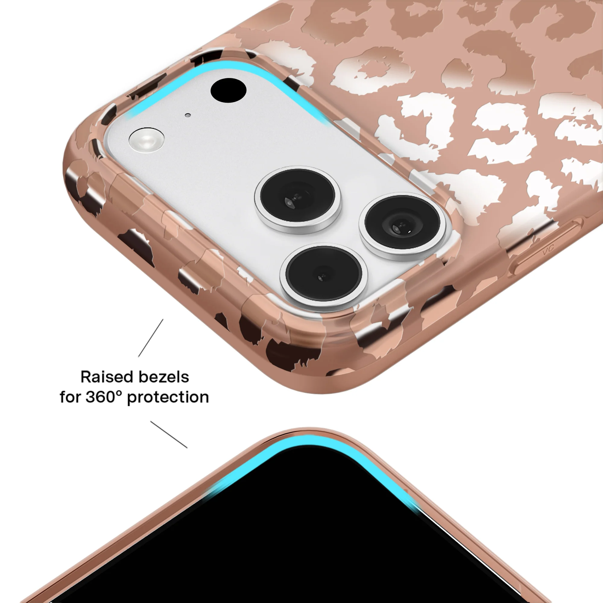 Bronze Chrome Leopard iPhone Case - Image 134