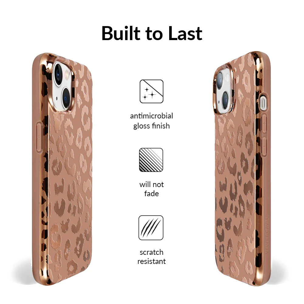 Bronze Chrome Leopard iPhone Case - Image 19
