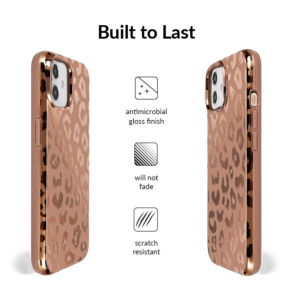 Bronze Chrome Leopard iPhone Case - Image 29