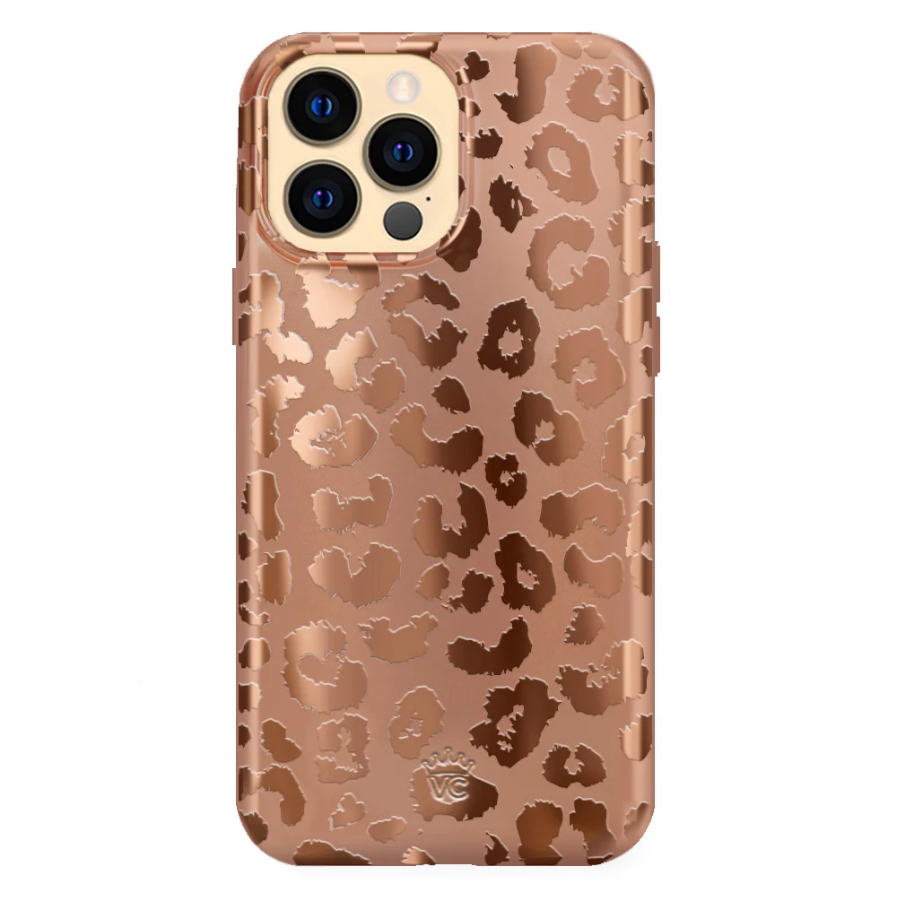 Bronze Chrome Leopard iPhone Case - Image 36
