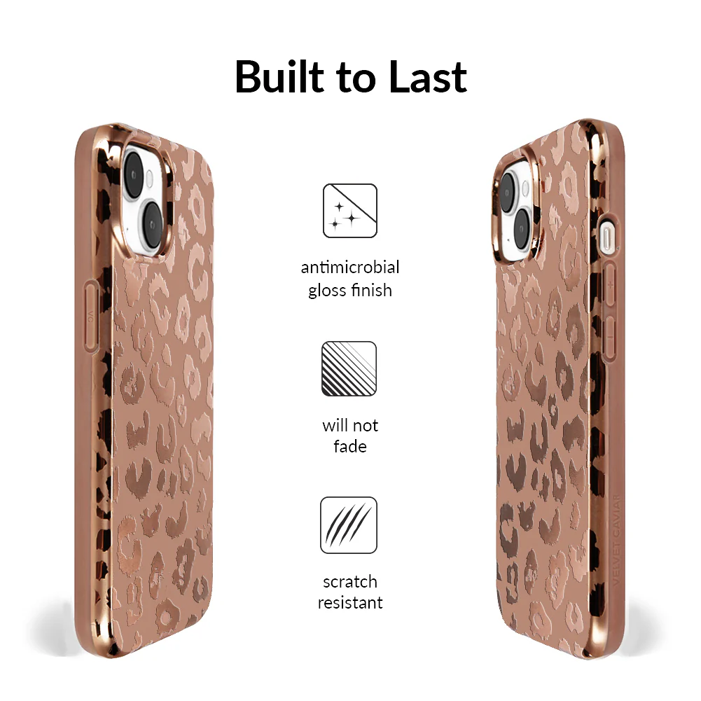 Bronze Chrome Leopard iPhone Case - Image 49