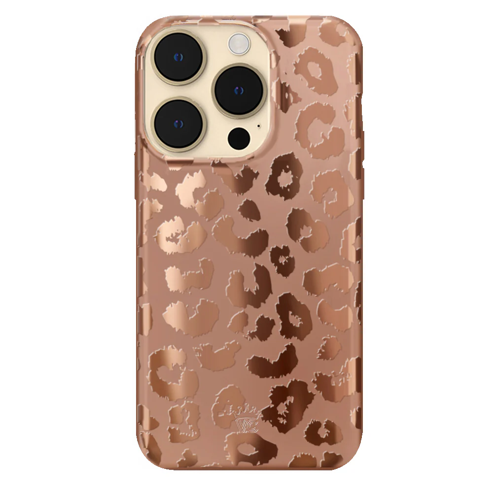 Bronze Chrome Leopard iPhone Case - Image 51