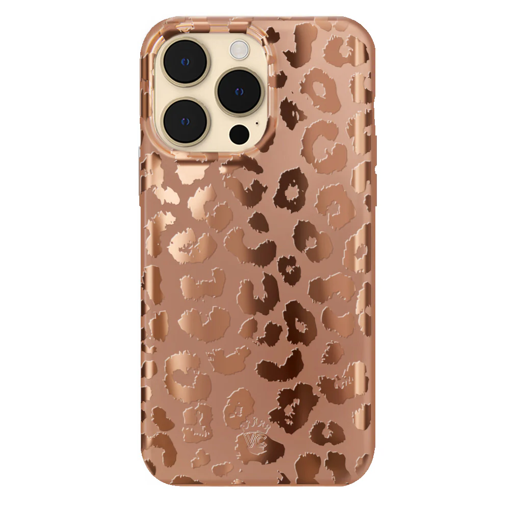 Bronze Chrome Leopard iPhone Case - Image 56